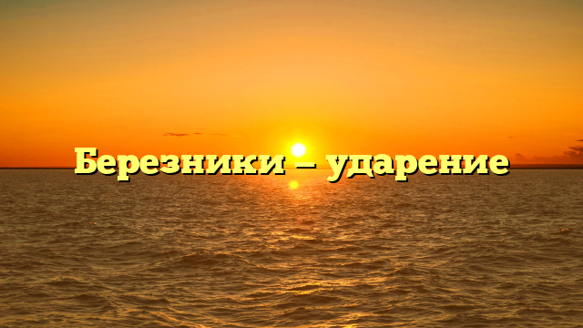 Березники — ударение