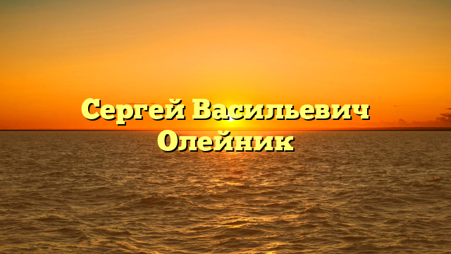 Сергей Васильевич Олейник